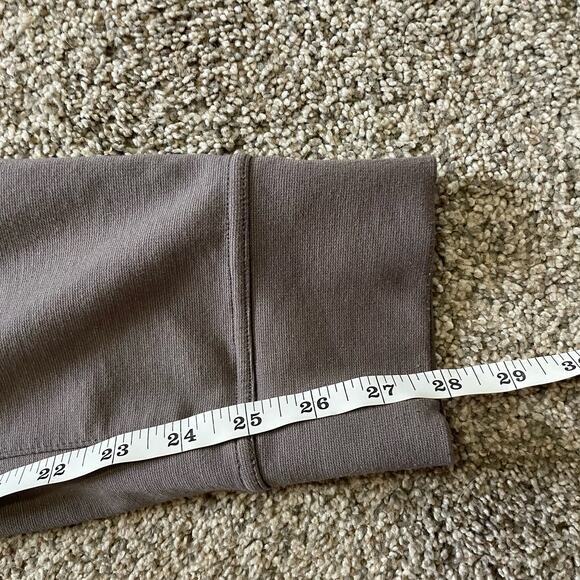 Free People Women’s Gray Brown Legging Pant Faux Suede Side Panel Jogger Medium - Picture 4 of 6